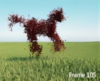 Shape-constrained flying insects animation